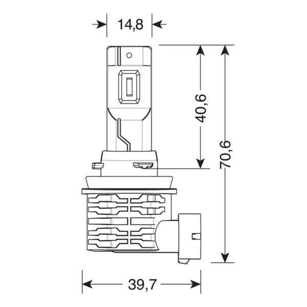 H8-h9-h11-h16 Halo Killer Pgj19-x 9-32v -20w - 6500k - 3200lm Halo Led 