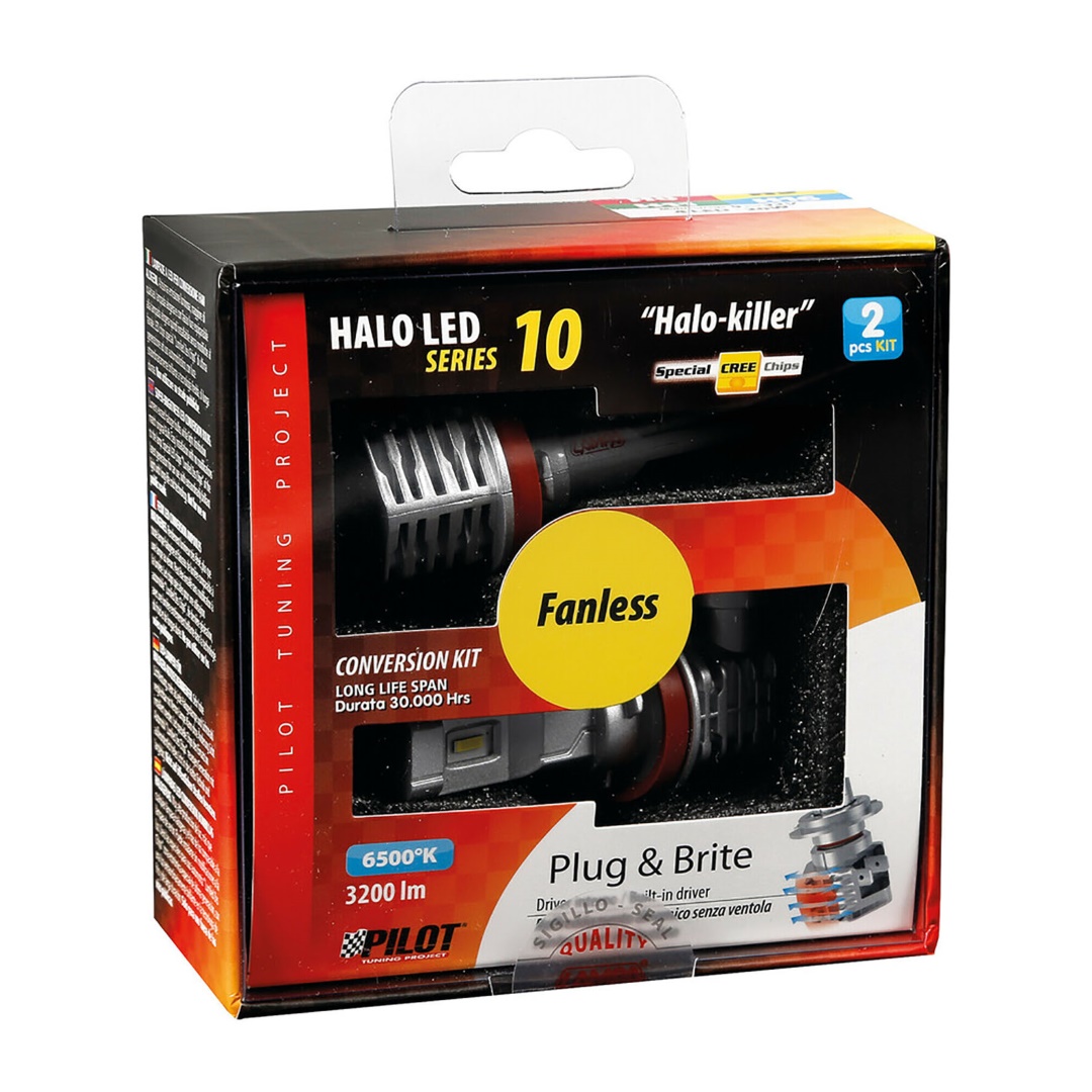 H8-h9-h11-h16 Halo Killer Pgj19-x 9-32v -20w - 6500k - 3200lm Halo Led 